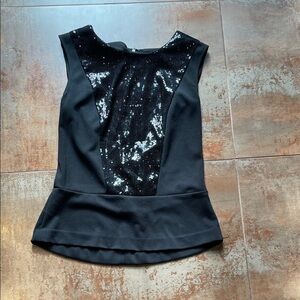 Calvin Klein Black Sequin Panel Blouse